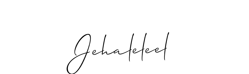 Create a beautiful signature design for name Jehaleleel. With this signature (Allison_Script) fonts, you can make a handwritten signature for free. Jehaleleel signature style 2 images and pictures png