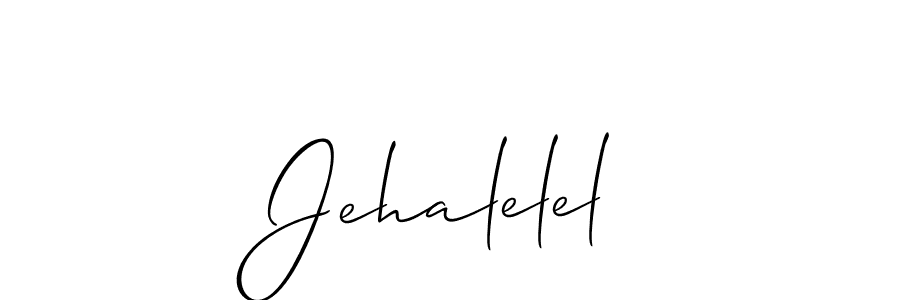 if you are searching for the best signature style for your name Jehalelel. so please give up your signature search. here we have designed multiple signature styles  using Allison_Script. Jehalelel signature style 2 images and pictures png