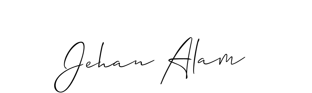 Design your own signature with our free online signature maker. With this signature software, you can create a handwritten (Allison_Script) signature for name Jehan Alam. Jehan Alam signature style 2 images and pictures png