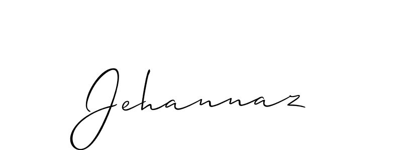 Design your own signature with our free online signature maker. With this signature software, you can create a handwritten (Allison_Script) signature for name Jehannaz. Jehannaz signature style 2 images and pictures png