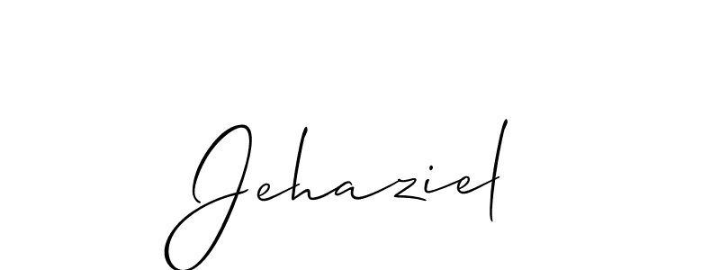 Allison_Script is a professional signature style that is perfect for those who want to add a touch of class to their signature. It is also a great choice for those who want to make their signature more unique. Get Jehaziel name to fancy signature for free. Jehaziel signature style 2 images and pictures png