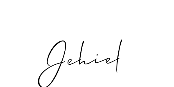 if you are searching for the best signature style for your name Jehiel. so please give up your signature search. here we have designed multiple signature styles  using Allison_Script. Jehiel signature style 2 images and pictures png