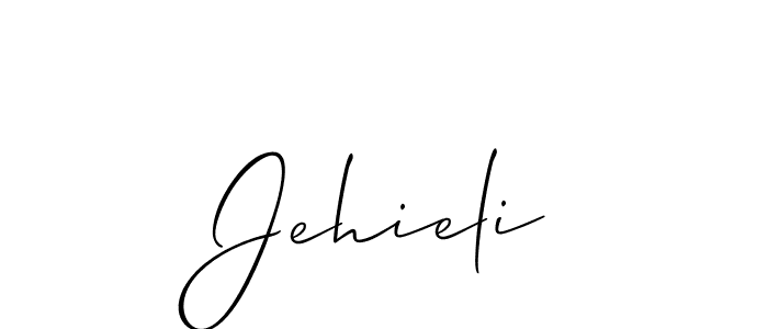 Jehieli stylish signature style. Best Handwritten Sign (Allison_Script) for my name. Handwritten Signature Collection Ideas for my name Jehieli. Jehieli signature style 2 images and pictures png