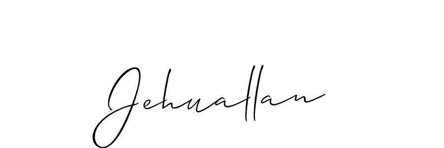 Design your own signature with our free online signature maker. With this signature software, you can create a handwritten (Allison_Script) signature for name Jehuallan. Jehuallan signature style 2 images and pictures png