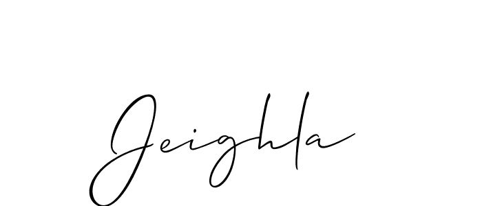 Design your own signature with our free online signature maker. With this signature software, you can create a handwritten (Allison_Script) signature for name Jeighla. Jeighla signature style 2 images and pictures png