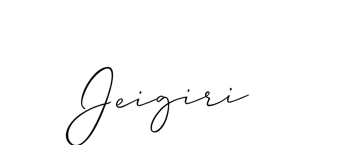 The best way (Allison_Script) to make a short signature is to pick only two or three words in your name. The name Jeigiri include a total of six letters. For converting this name. Jeigiri signature style 2 images and pictures png
