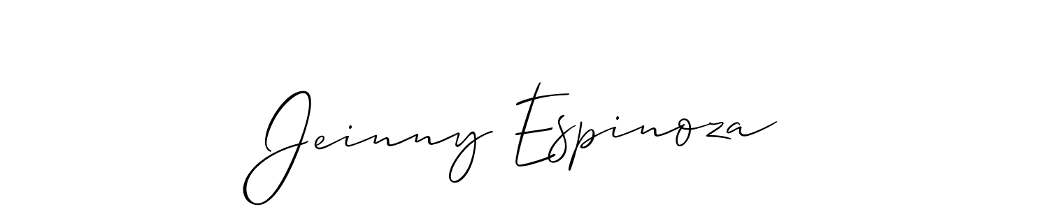 Make a short Jeinny Espinoza signature style. Manage your documents anywhere anytime using Allison_Script. Create and add eSignatures, submit forms, share and send files easily. Jeinny Espinoza signature style 2 images and pictures png