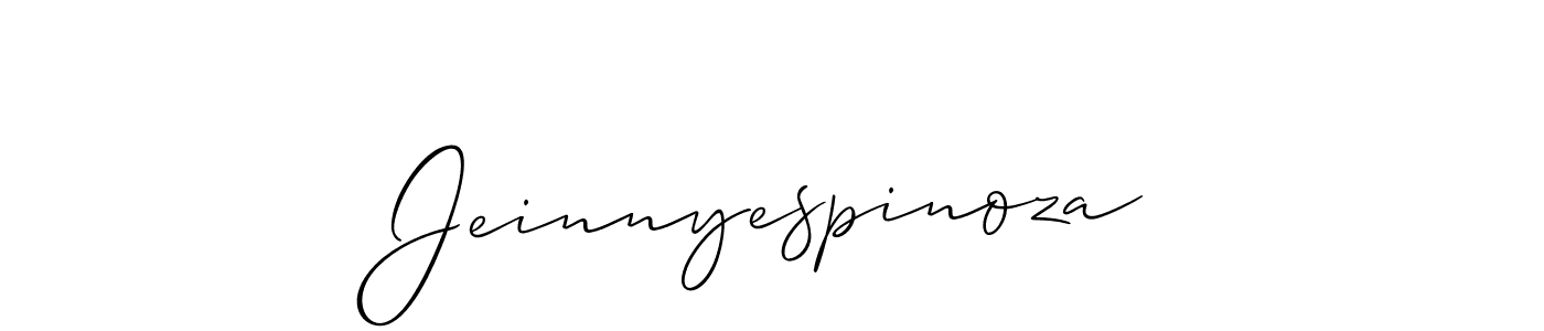 Create a beautiful signature design for name Jeinnyespinoza. With this signature (Allison_Script) fonts, you can make a handwritten signature for free. Jeinnyespinoza signature style 2 images and pictures png