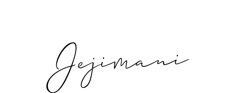 Design your own signature with our free online signature maker. With this signature software, you can create a handwritten (Allison_Script) signature for name Jejimani. Jejimani signature style 2 images and pictures png