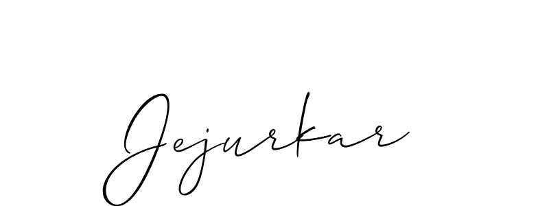 Create a beautiful signature design for name Jejurkar. With this signature (Allison_Script) fonts, you can make a handwritten signature for free. Jejurkar signature style 2 images and pictures png