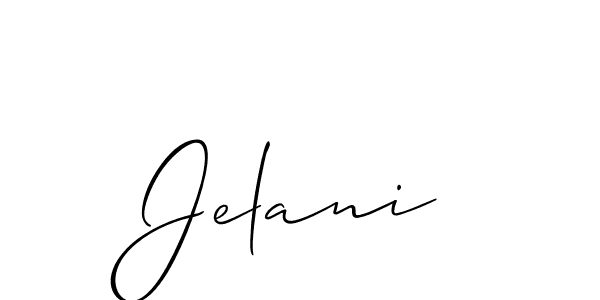 Best and Professional Signature Style for Jelani. Allison_Script Best Signature Style Collection. Jelani signature style 2 images and pictures png