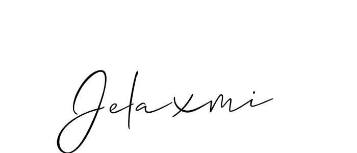 Create a beautiful signature design for name Jelaxmi. With this signature (Allison_Script) fonts, you can make a handwritten signature for free. Jelaxmi signature style 2 images and pictures png