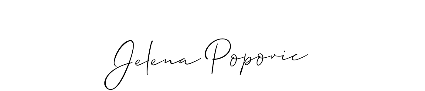 It looks lik you need a new signature style for name Jelena Popovic. Design unique handwritten (Allison_Script) signature with our free signature maker in just a few clicks. Jelena Popovic signature style 2 images and pictures png