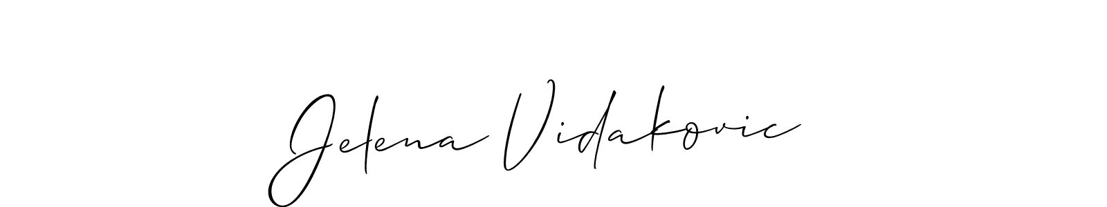 Use a signature maker to create a handwritten signature online. With this signature software, you can design (Allison_Script) your own signature for name Jelena Vidakovic. Jelena Vidakovic signature style 2 images and pictures png