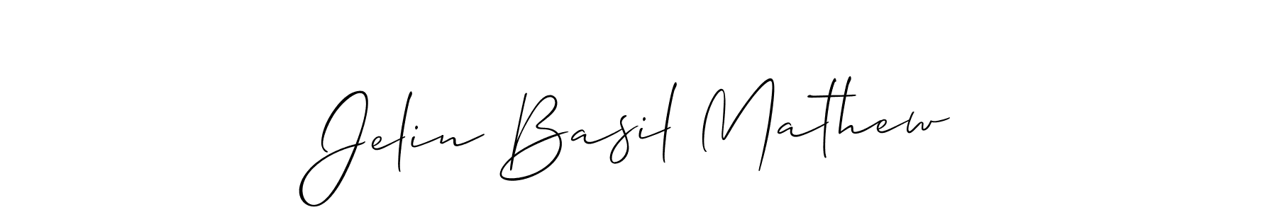 Similarly Allison_Script is the best handwritten signature design. Signature creator online .You can use it as an online autograph creator for name Jelin Basil Mathew. Jelin Basil Mathew signature style 2 images and pictures png
