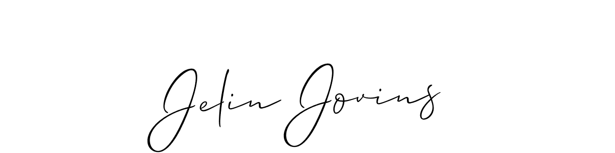 Also we have Jelin Jovins name is the best signature style. Create professional handwritten signature collection using Allison_Script autograph style. Jelin Jovins signature style 2 images and pictures png