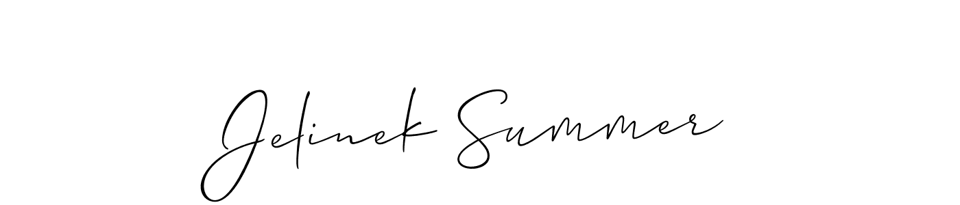 Also You can easily find your signature by using the search form. We will create Jelinek Summer name handwritten signature images for you free of cost using Allison_Script sign style. Jelinek Summer signature style 2 images and pictures png