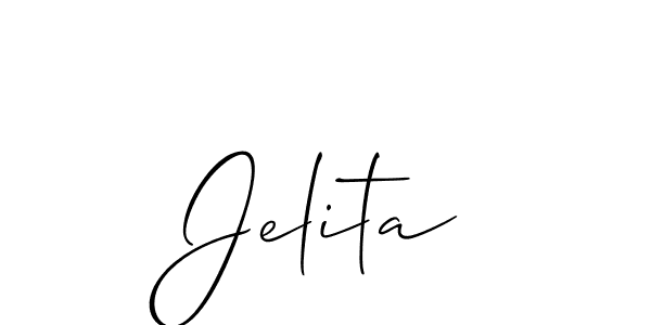You should practise on your own different ways (Allison_Script) to write your name (Jelita) in signature. don't let someone else do it for you. Jelita signature style 2 images and pictures png