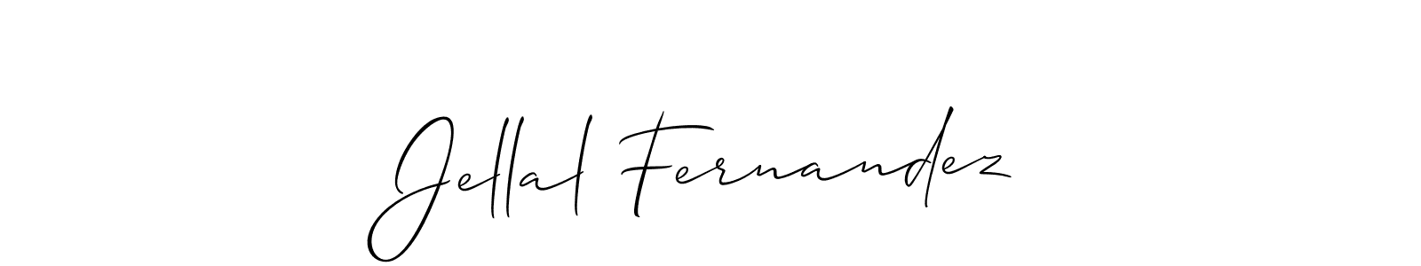 Also we have Jellal Fernandez name is the best signature style. Create professional handwritten signature collection using Allison_Script autograph style. Jellal Fernandez signature style 2 images and pictures png