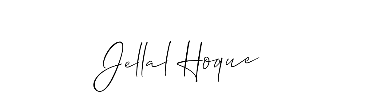 Create a beautiful signature design for name Jellal Hoque. With this signature (Allison_Script) fonts, you can make a handwritten signature for free. Jellal Hoque signature style 2 images and pictures png