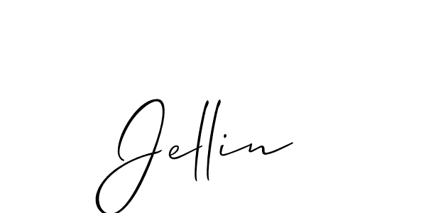 You should practise on your own different ways (Allison_Script) to write your name (Jellin) in signature. don't let someone else do it for you. Jellin signature style 2 images and pictures png