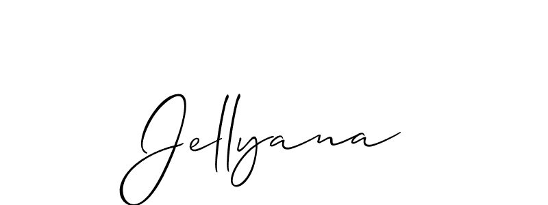 Create a beautiful signature design for name Jellyana. With this signature (Allison_Script) fonts, you can make a handwritten signature for free. Jellyana signature style 2 images and pictures png