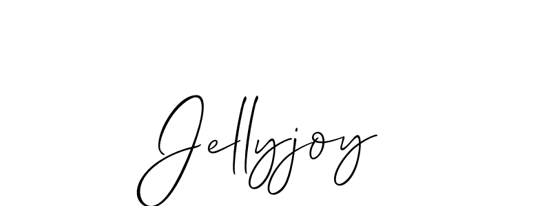 Use a signature maker to create a handwritten signature online. With this signature software, you can design (Allison_Script) your own signature for name Jellyjoy. Jellyjoy signature style 2 images and pictures png