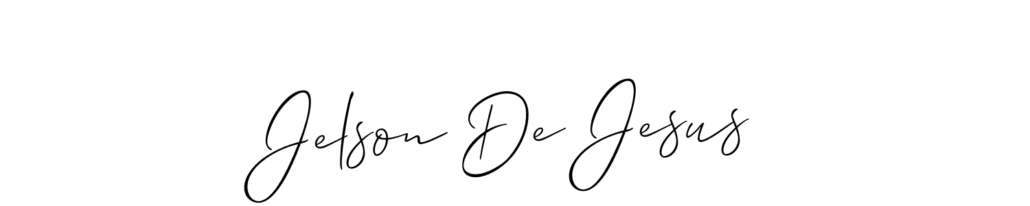 Create a beautiful signature design for name Jelson De Jesus. With this signature (Allison_Script) fonts, you can make a handwritten signature for free. Jelson De Jesus signature style 2 images and pictures png