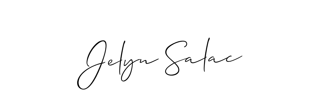 This is the best signature style for the Jelyn Salac name. Also you like these signature font (Allison_Script). Mix name signature. Jelyn Salac signature style 2 images and pictures png