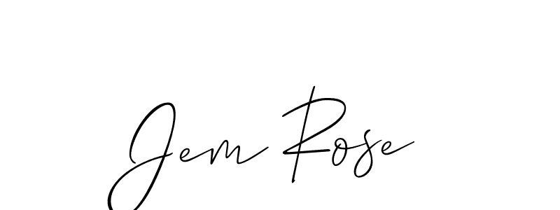 Best and Professional Signature Style for Jem Rose. Allison_Script Best Signature Style Collection. Jem Rose signature style 2 images and pictures png