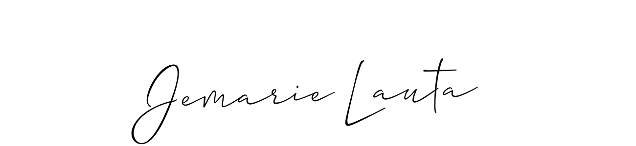 Jemarie Lauta stylish signature style. Best Handwritten Sign (Allison_Script) for my name. Handwritten Signature Collection Ideas for my name Jemarie Lauta. Jemarie Lauta signature style 2 images and pictures png