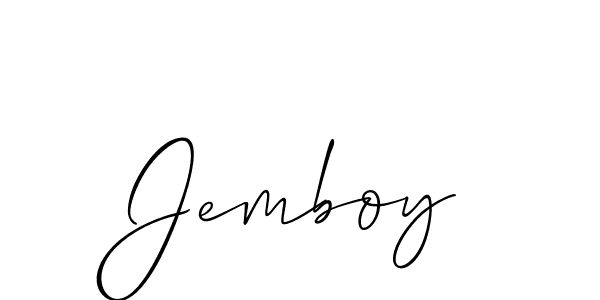 Make a beautiful signature design for name Jemboy. With this signature (Allison_Script) style, you can create a handwritten signature for free. Jemboy signature style 2 images and pictures png