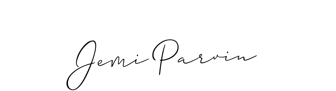 You should practise on your own different ways (Allison_Script) to write your name (Jemi Parvin) in signature. don't let someone else do it for you. Jemi Parvin signature style 2 images and pictures png