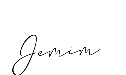 How to make Jemim signature? Allison_Script is a professional autograph style. Create handwritten signature for Jemim name. Jemim signature style 2 images and pictures png