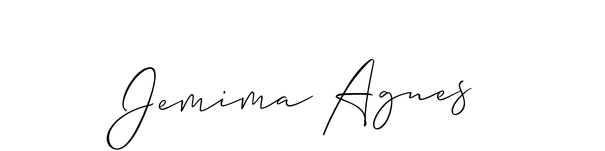 Similarly Allison_Script is the best handwritten signature design. Signature creator online .You can use it as an online autograph creator for name Jemima Agnes. Jemima Agnes signature style 2 images and pictures png