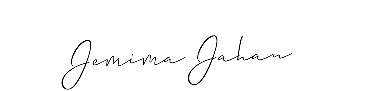 Use a signature maker to create a handwritten signature online. With this signature software, you can design (Allison_Script) your own signature for name Jemima Jahan. Jemima Jahan signature style 2 images and pictures png