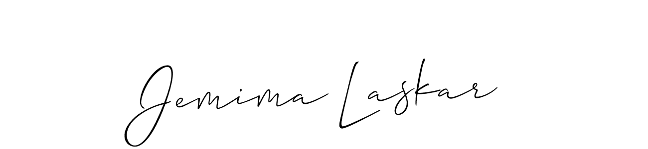 if you are searching for the best signature style for your name Jemima Laskar. so please give up your signature search. here we have designed multiple signature styles  using Allison_Script. Jemima Laskar signature style 2 images and pictures png