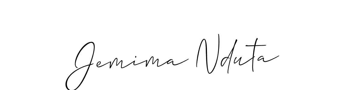 You can use this online signature creator to create a handwritten signature for the name Jemima Nduta. This is the best online autograph maker. Jemima Nduta signature style 2 images and pictures png