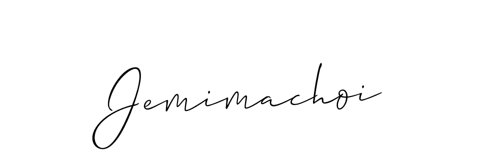 It looks lik you need a new signature style for name Jemimachoi. Design unique handwritten (Allison_Script) signature with our free signature maker in just a few clicks. Jemimachoi signature style 2 images and pictures png