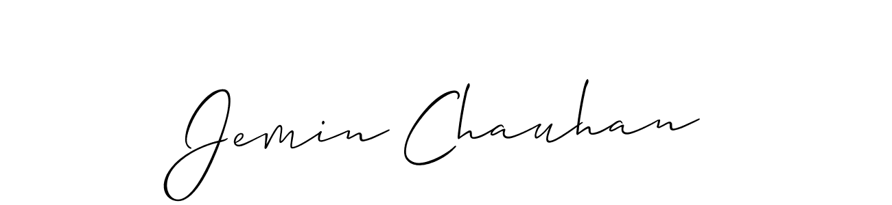 How to Draw Jemin Chauhan signature style? Allison_Script is a latest design signature styles for name Jemin Chauhan. Jemin Chauhan signature style 2 images and pictures png