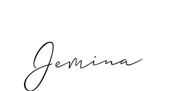 if you are searching for the best signature style for your name Jemina. so please give up your signature search. here we have designed multiple signature styles  using Allison_Script. Jemina signature style 2 images and pictures png