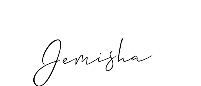 Also You can easily find your signature by using the search form. We will create Jemisha name handwritten signature images for you free of cost using Allison_Script sign style. Jemisha signature style 2 images and pictures png