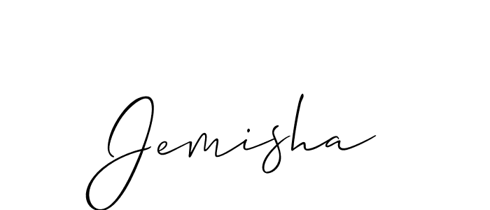 Also You can easily find your signature by using the search form. We will create Jemisha name handwritten signature images for you free of cost using Allison_Script sign style. Jemisha signature style 2 images and pictures png