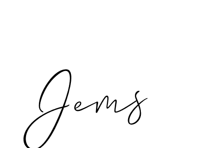 You should practise on your own different ways (Allison_Script) to write your name (Jems) in signature. don't let someone else do it for you. Jems signature style 2 images and pictures png