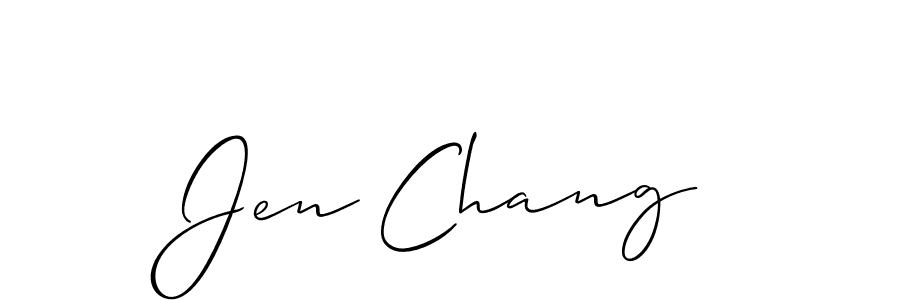 Use a signature maker to create a handwritten signature online. With this signature software, you can design (Allison_Script) your own signature for name Jen Chang. Jen Chang signature style 2 images and pictures png