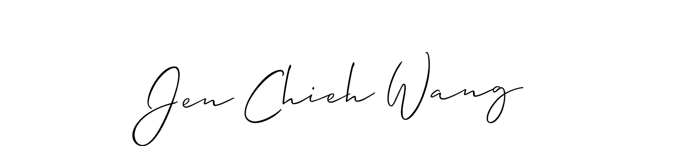 This is the best signature style for the Jen Chieh Wang name. Also you like these signature font (Allison_Script). Mix name signature. Jen Chieh Wang signature style 2 images and pictures png