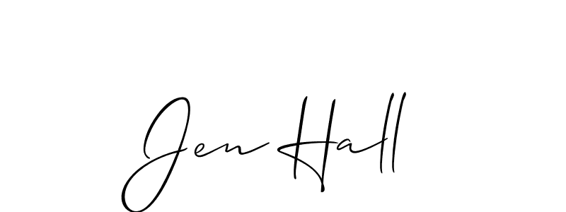 Also we have Jen Hall name is the best signature style. Create professional handwritten signature collection using Allison_Script autograph style. Jen Hall signature style 2 images and pictures png