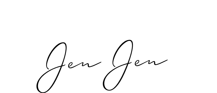 This is the best signature style for the Jen Jen name. Also you like these signature font (Allison_Script). Mix name signature. Jen Jen signature style 2 images and pictures png