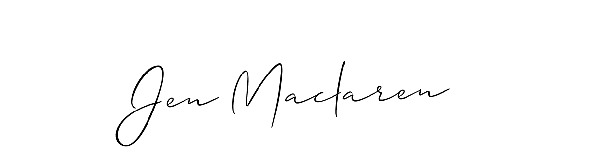 Design your own signature with our free online signature maker. With this signature software, you can create a handwritten (Allison_Script) signature for name Jen Maclaren. Jen Maclaren signature style 2 images and pictures png