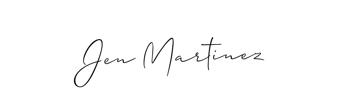 Use a signature maker to create a handwritten signature online. With this signature software, you can design (Allison_Script) your own signature for name Jen Martinez. Jen Martinez signature style 2 images and pictures png